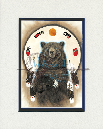 Spirit Bear Matted Print